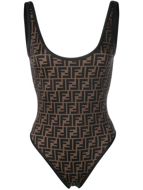 fendi logo one-piece swimsuit